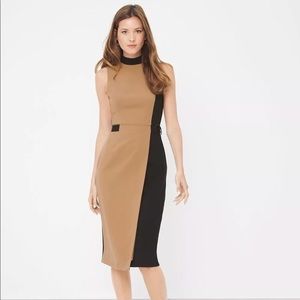 White House Black Market Mock Neck Sheath Dress